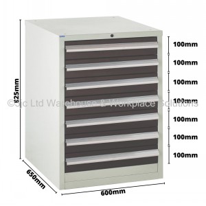 Euroslide Storage Cabinet 7 Drawer 825mm